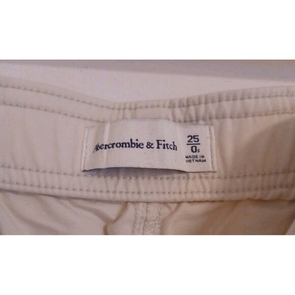 Abercrombie & Fitch Cargo Utility Pants 25/0 Khaki Y2K Boho Wide Flare Leg - Picture 4 of 8